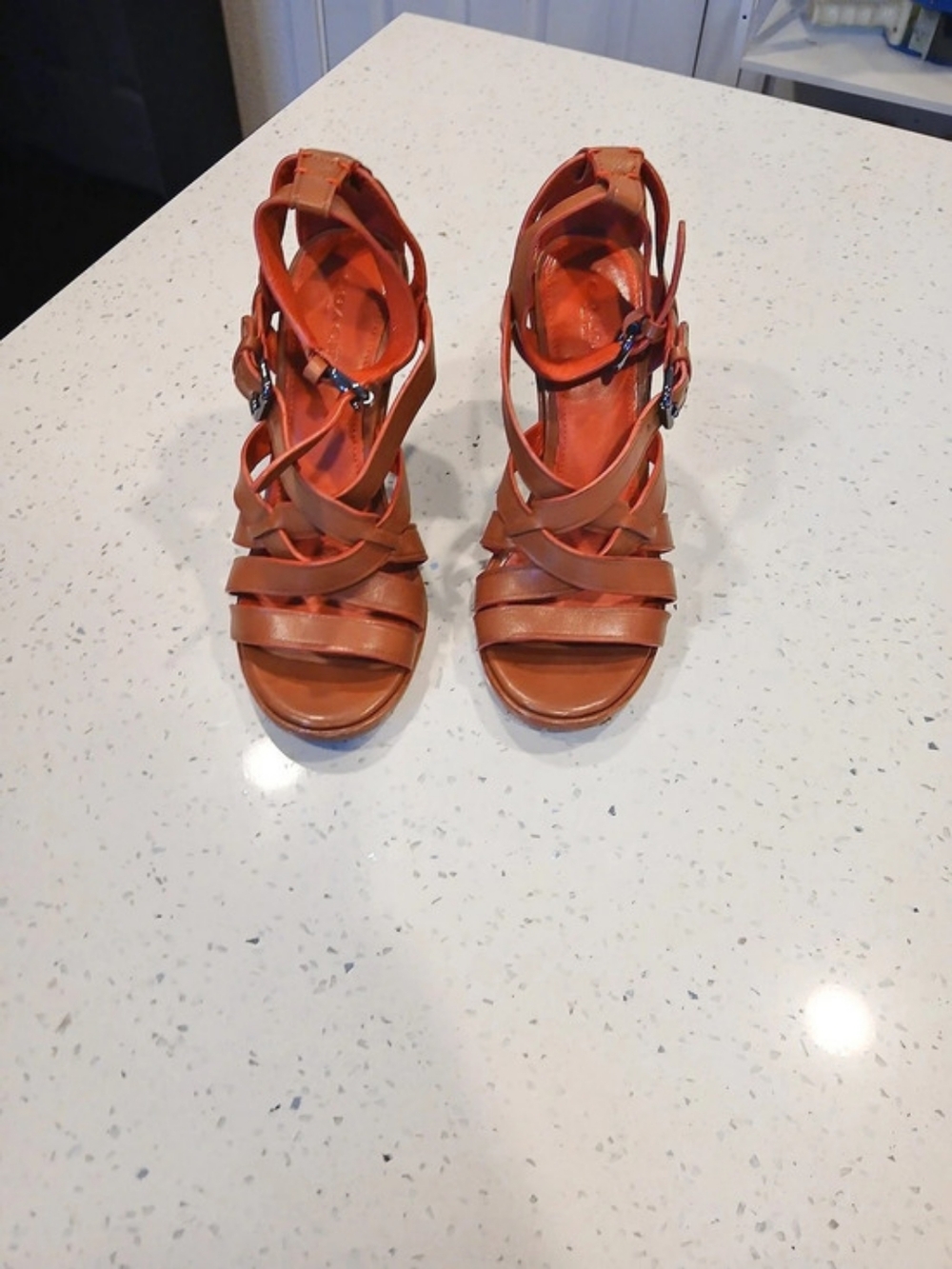 Coach Brown Wedge Sandals US 7